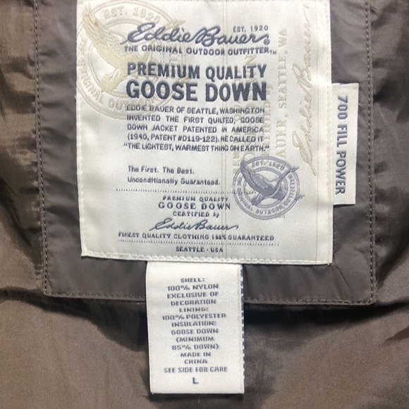 Eddie Bauer Premium Goose Down Vest EB700 - Picture 5 of 7